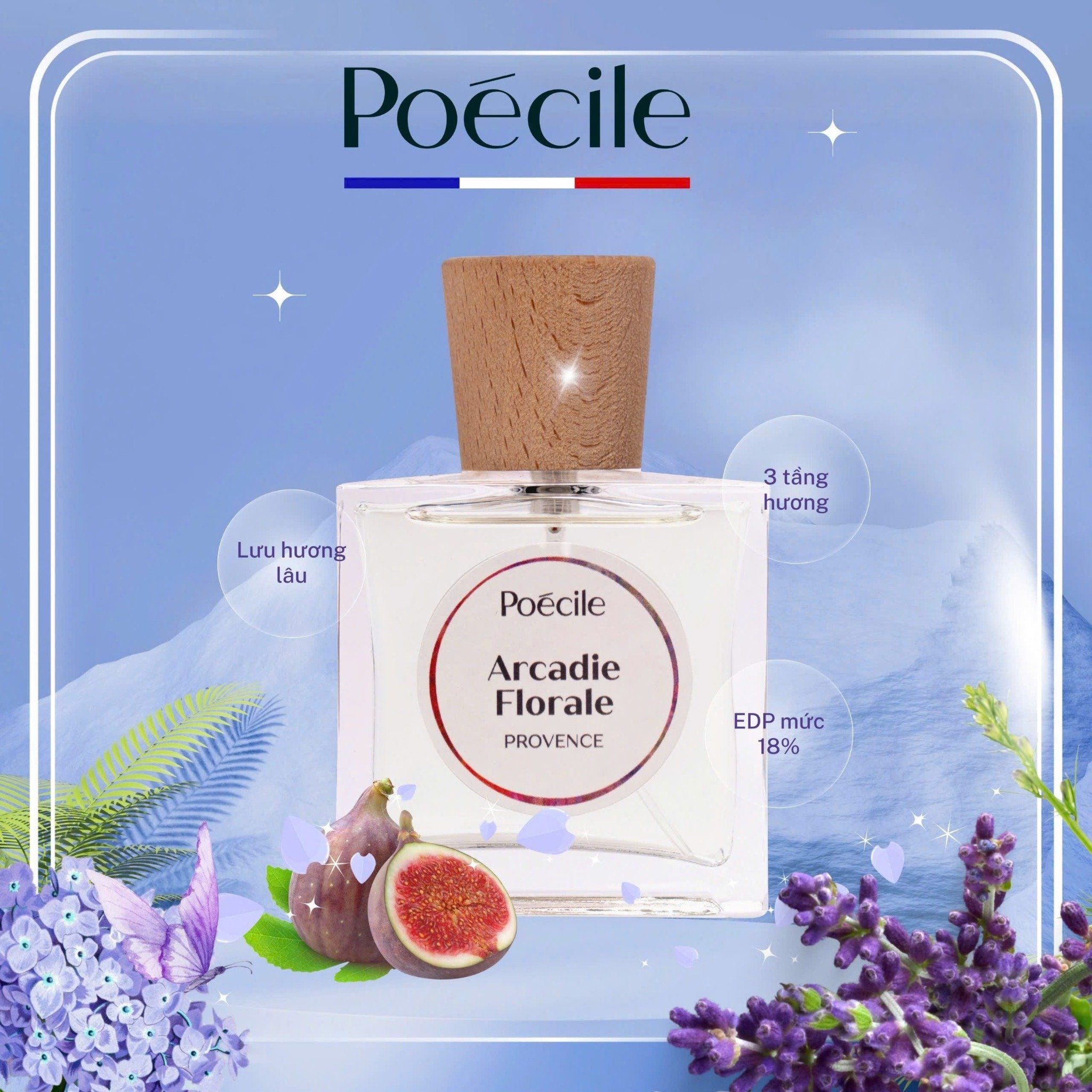 Nước Hoa Nam Nữ Poécile, Arcadie Florale 15ml - 50ml